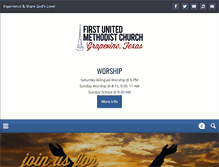 Tablet Screenshot of firstmethodistgrapevine.org
